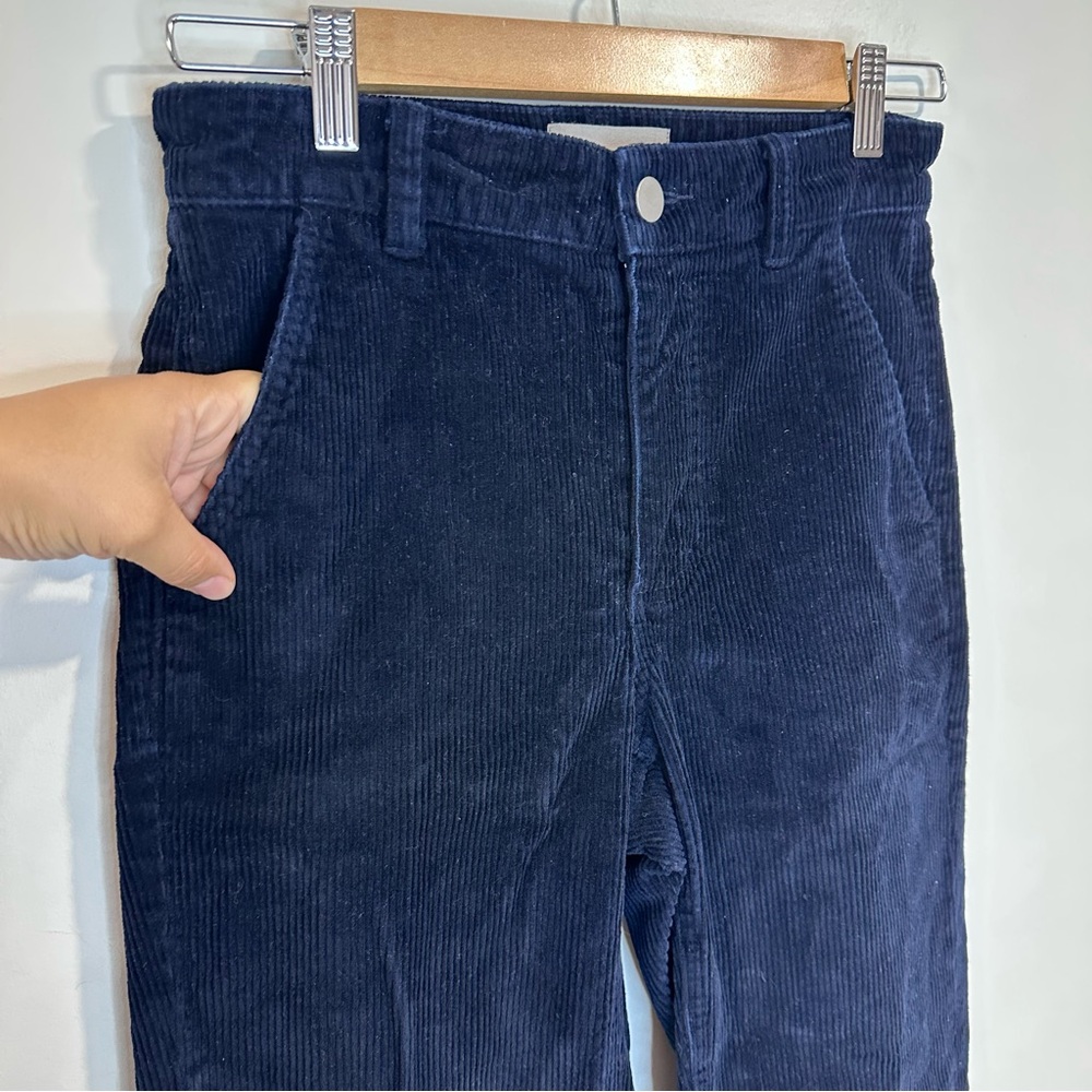 Everlane Women’s Corduroy Straight Leg Navy Blue Four Pockets Pants Size 00 - Picture 3 of 9